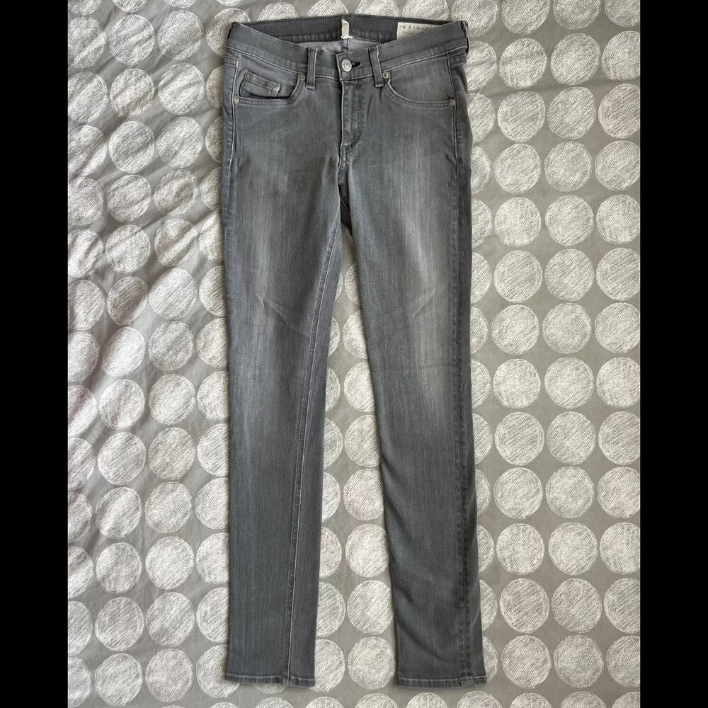 rag & bone The Skinny Denim Jeans Pants Buxton Gray W1502K120 Sz 27